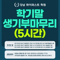 [1:1 대면/비대면] 생기부 학기말 마무리 컨설팅 (5시간 진행) - 1회차 일정 2시간 예약 (생기부컨설팅)