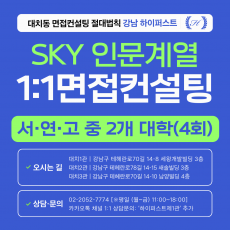 [1:1면접컨설팅-인문] 서울대·연세대·고려대 인문 제시문면접 2개 대학 집중 대비 컨설팅 - 3시간씩 4회 총 12시간 (면접컨설팅)